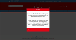 Desktop Screenshot of factoryoutletscooters.co.uk