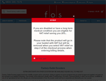 Tablet Screenshot of factoryoutletscooters.co.uk